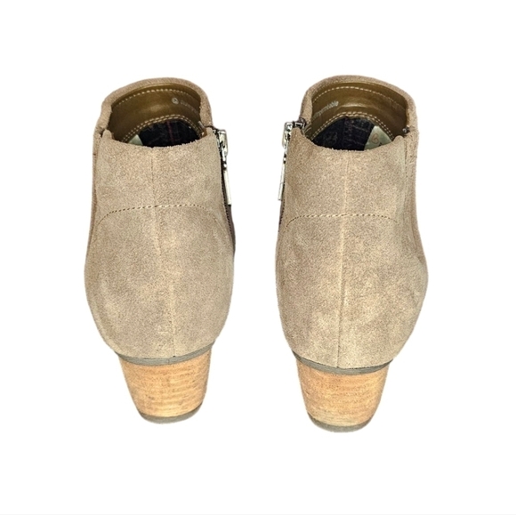 Blondo Waterproof Nubuck Leather Suede Block Heel 6.5W Bootie color mushroom - Picture 13 of 16